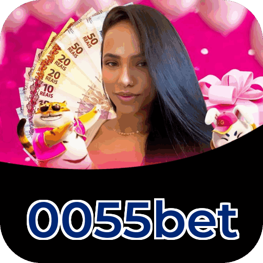 Interface do aplicativo 0055bet mostrando jogos disponíveis no iOS e Android